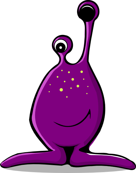Purple Alien Clip Art At Vector Clip Art - Clipart Aliens (468x594)