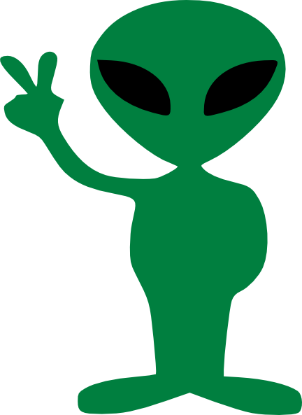 How To Set Use Laurant The Alien With Black Eyes Icon - Alien Holding Up Peace Sign (432x593)