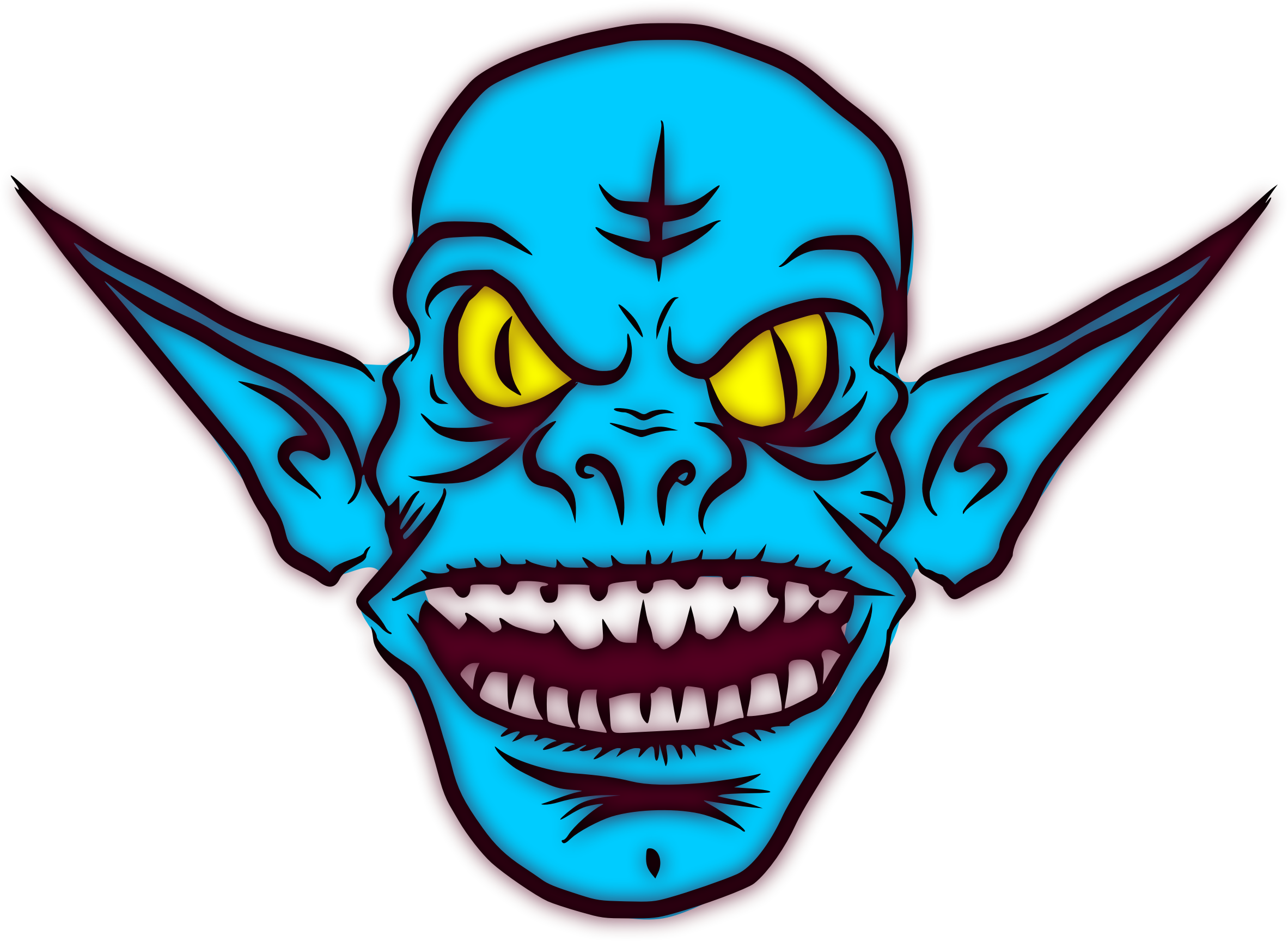 Big Image - Goblin Face Png (2365x1727)