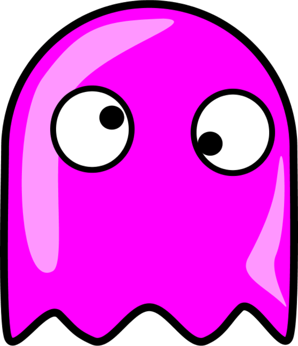 Pacman Ghost Clipart - Pacman Ghost Transparent Png (600x696)