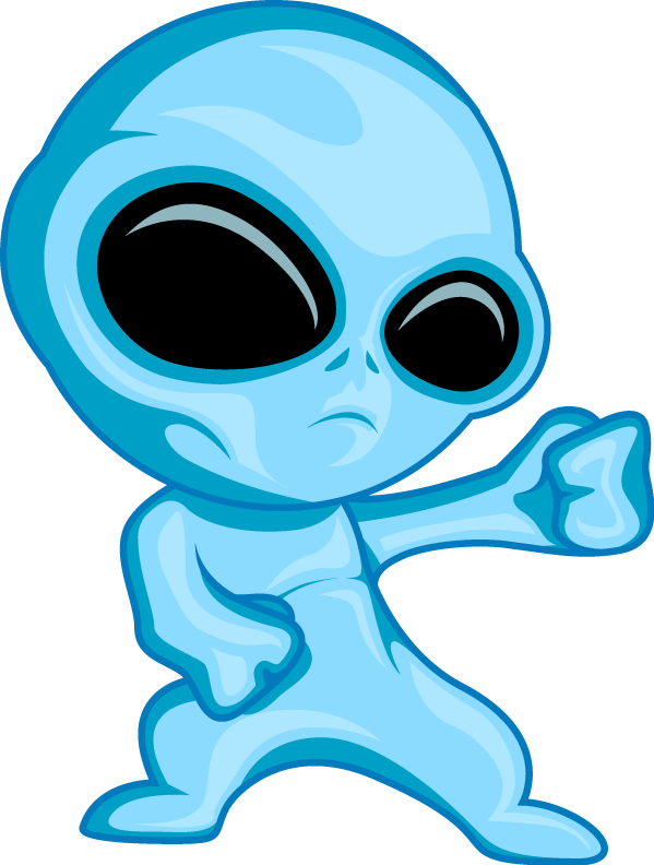 Classic Clipart Alien - Cartoon Aliens (599x792)