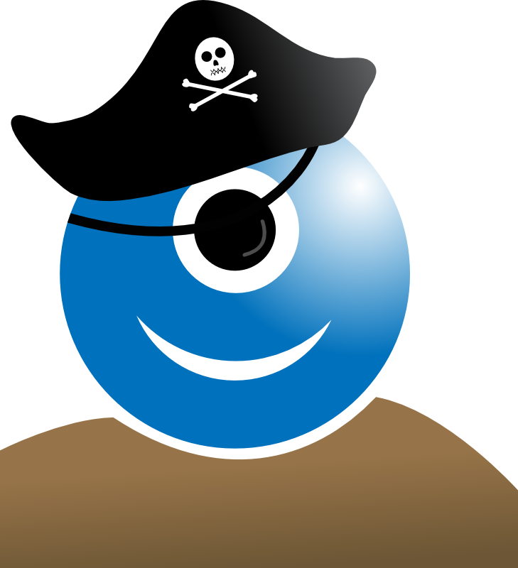 Clipart - Alien Pirate - Pirate Hat Clip Art (729x800)