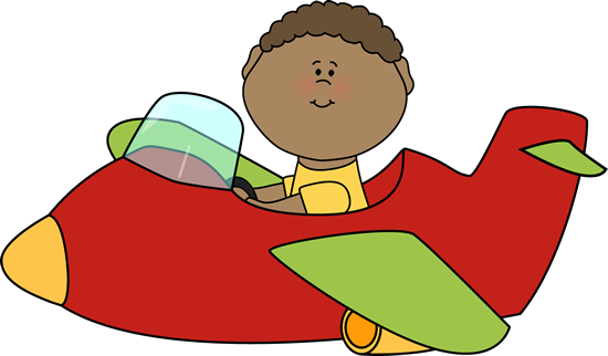 Cute Airplane Clipart - Flying A Plane Clipart (550x322)