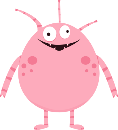 Alien Clipart Monster Arm - Pink Monster Clipart (410x450)