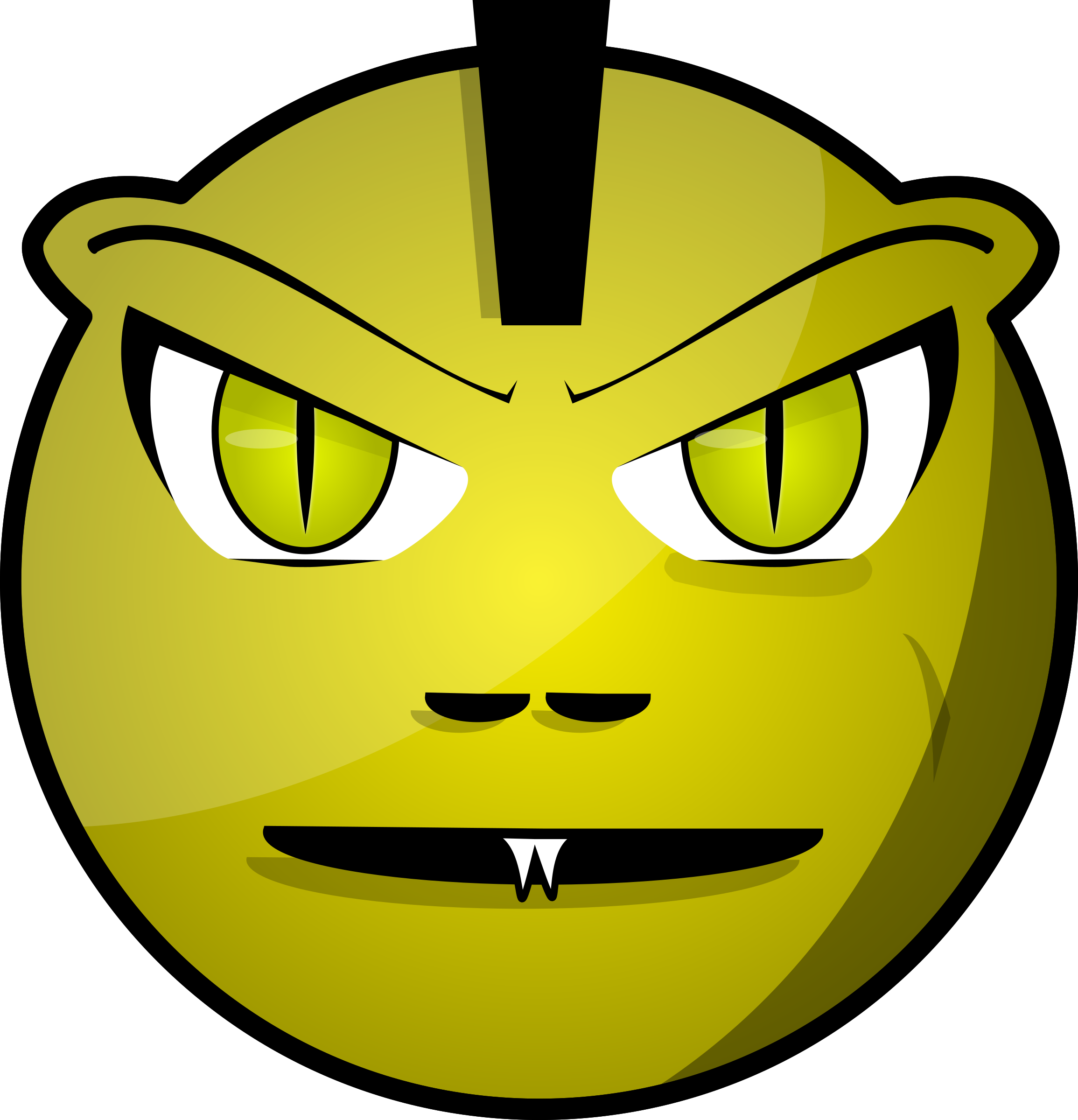 Scared Faces Clip Art - Spooky Monster Face Cartoon (2310x2400)