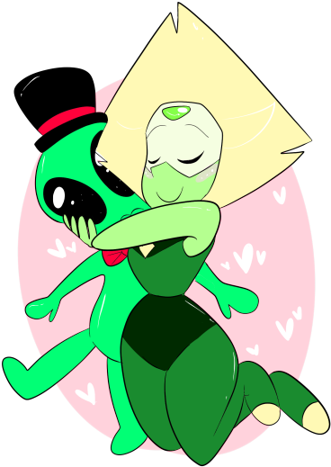 Alien Clipart Love Png - Peridot + Alien Unisex T-shirts (500x579)