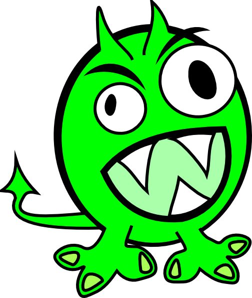Green - Monster - Clipart - Green Monster Clipart (504x594)