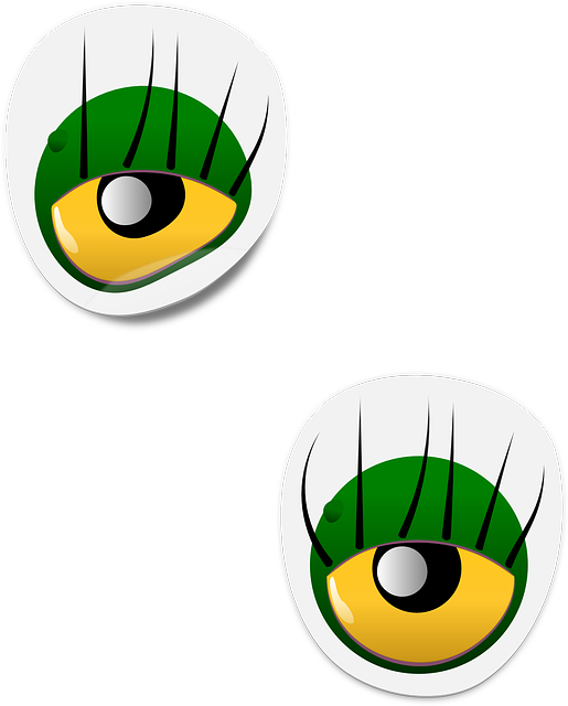 Eye Clipart Alien - Cartoon Monster Eyes (512x637)
