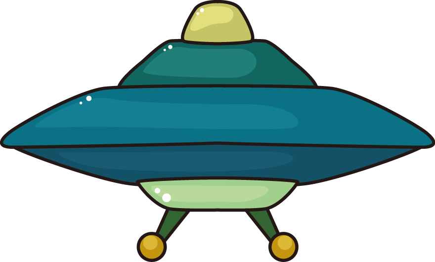 Unidentified Flying Object Cartoon Clip Art - Alien Spaceship Cartoon Png (880x530)