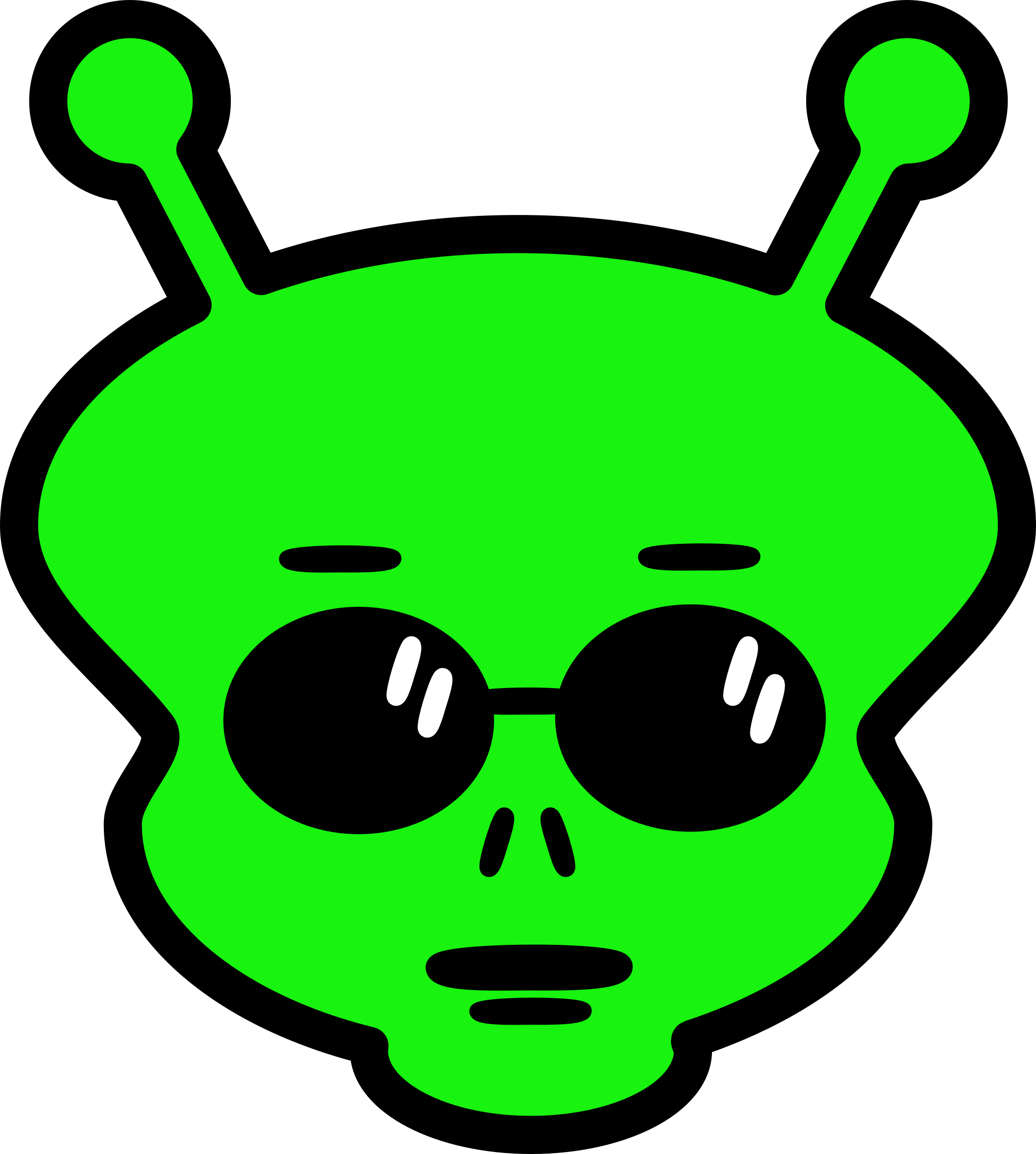 Alien People Cliparts - Alien Clipart (2155x2400)