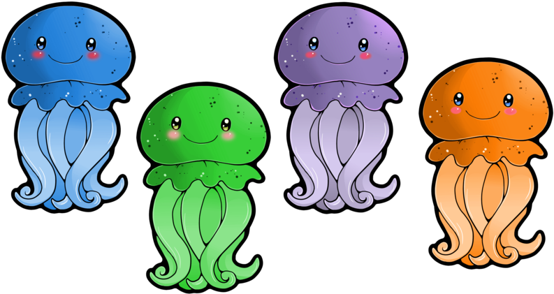 Cute Jellyfish Clipart Free Images - Jellyfish Images Clip Art (800x430)