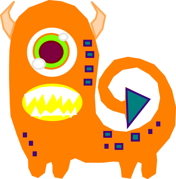 Orange Alien Clip Art - Orange Alien Clipart (588x597)