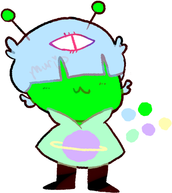 Pastel Alien By Spacescoob - Cartoon (1024x768)