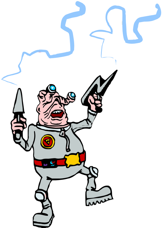 I Found These Classic Free 1998 Clipart Images Of Aliens - Cartoon (561x800)