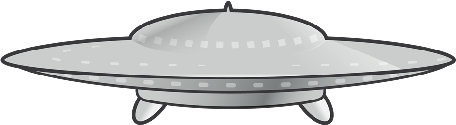 This Unidentified Flying Object Or Ufo Clip Art Is - Flying Saucer Clipart (1000x339)