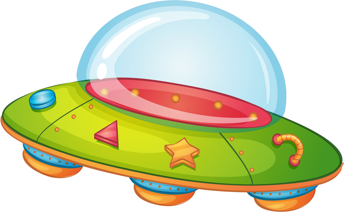 Space - Cartoon Image Of Ufo (1600x929)
