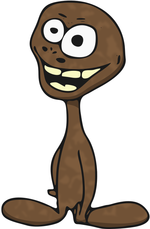 Brown Alien Cartoon - Brown Alien Clipart (764x1000)