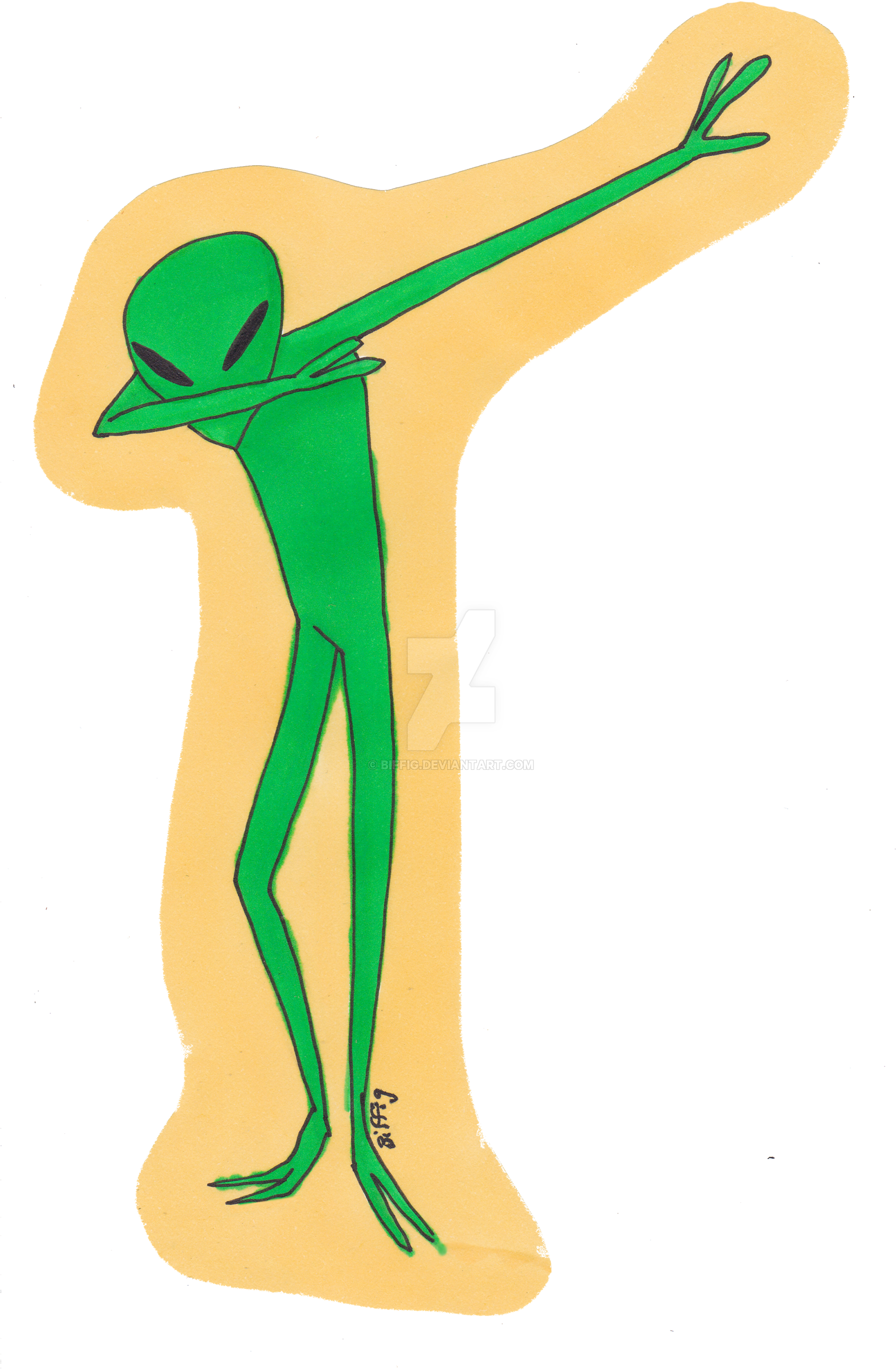 Alien Dab By Biffig Alien Dab By Biffig - Aliens Doing The Dab (1600x2448)