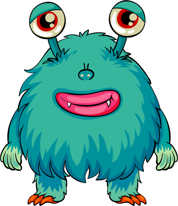 Alien Monster Child Drawing - Monster Dibujo (607x704)