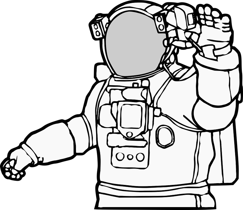 Astronaut Cosmonaut Space Spaceman Astrona - Spaceman Clipart (832x720)
