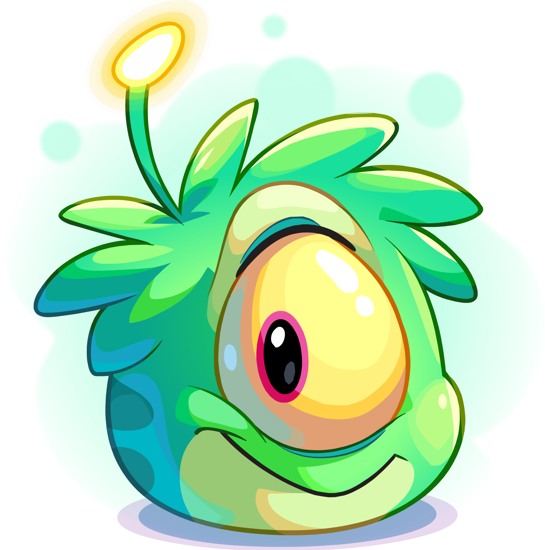 Alien Puffles - Club Penguin Alien Puffle (1815x1830)