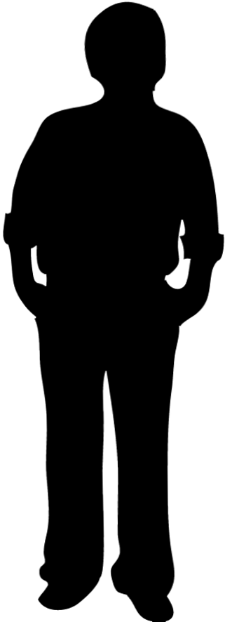 Male Silhouette Clipart - Silhouette Person Transparent (321x886)