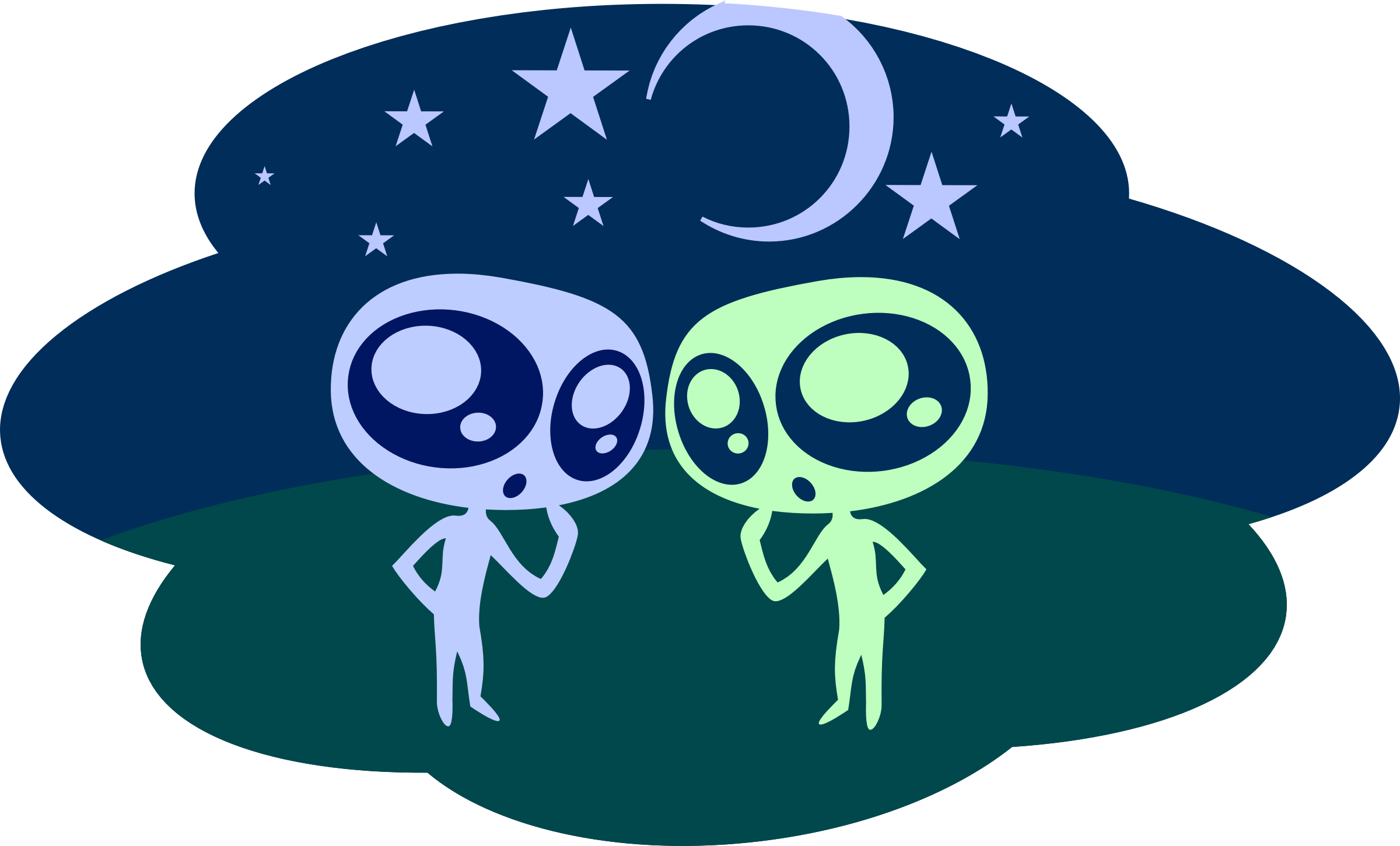 Clipart Aliens - Extraterrestrial Life (2400x1451)