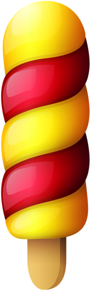 Birthday Clipart - Red And Yellow Ice Cream (223x600)