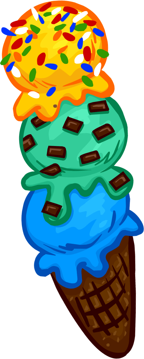 Ice Cream Cone - Club Penguin Ice Cream (476x1180)