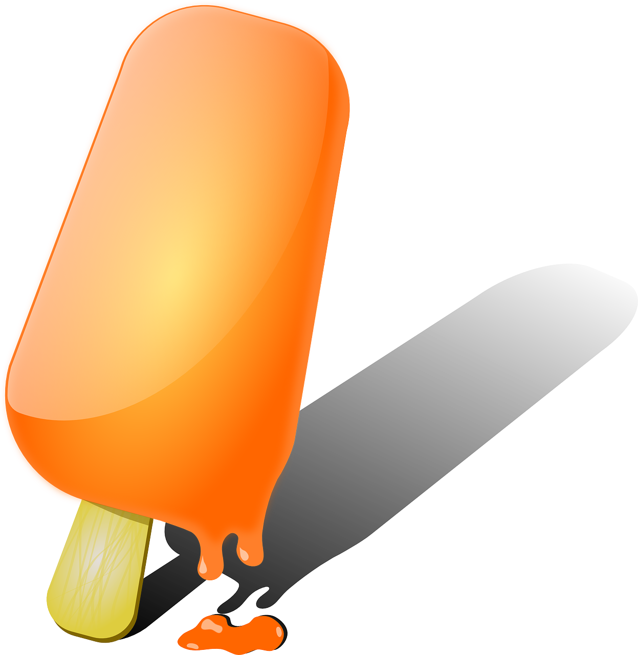Melting Popsicle Clipart (1247x1280)