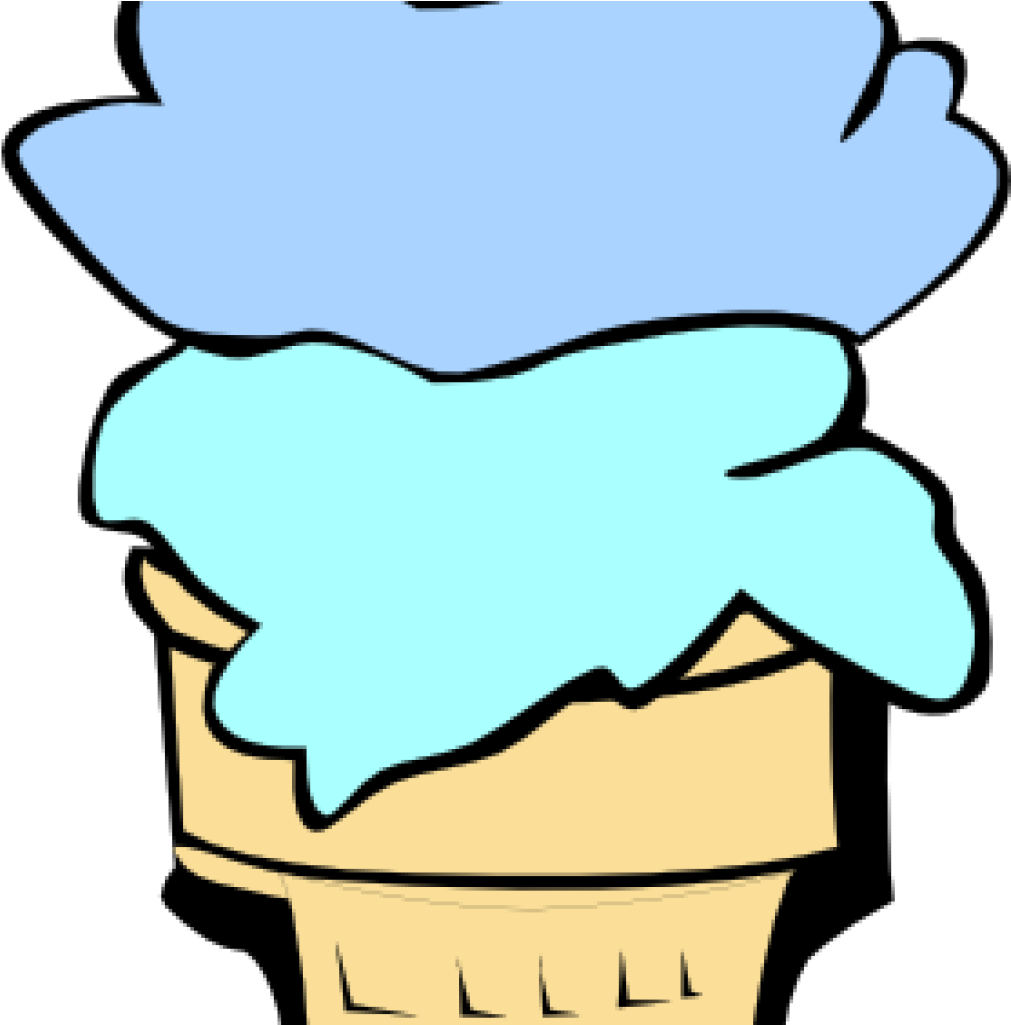 Ice Cream Scoop Clipart Ice Cream Cone Blue Scoops - Ice Cream Cone Clip Art (1024x1024)