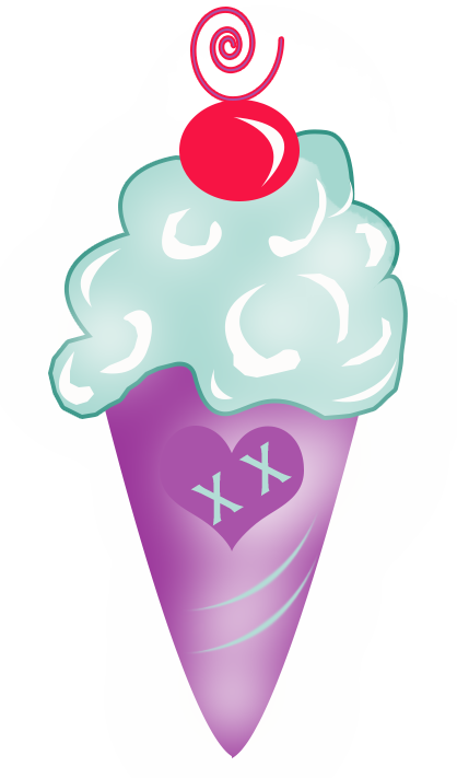Kawaii-icecreamcone By 7hunters On Deviantart - Kiwaii Ice Cream Png (418x711)