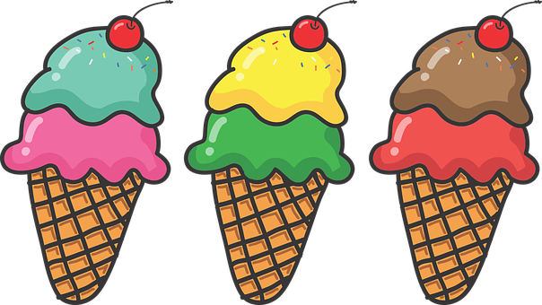Ice Cream, Dessert, Chocolate Taste - Ice Cream Cone Clip Art (604x340)