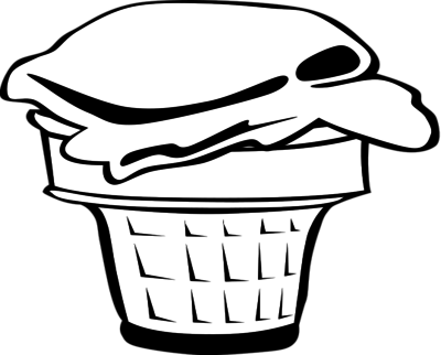 Coloring Trend Thumbnail Size Ice Cream Cone Clip Art - Ice Cream Cone Clip Art (400x322)