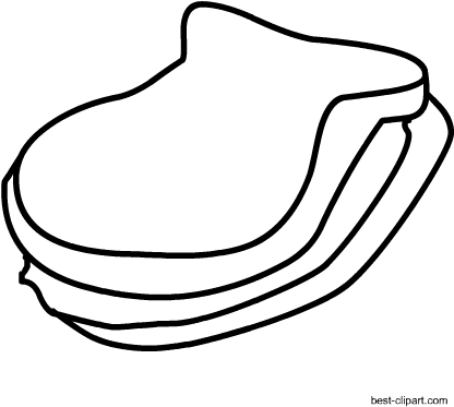Black And White Sandwich Clip Art Free - Black (450x450)