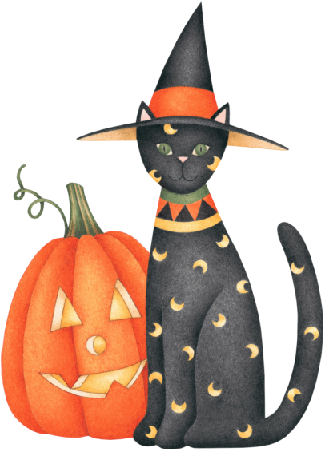 Pumpkin Mask Clipart Transparent Background - Gifs Animés Chat Halloween (406x494)