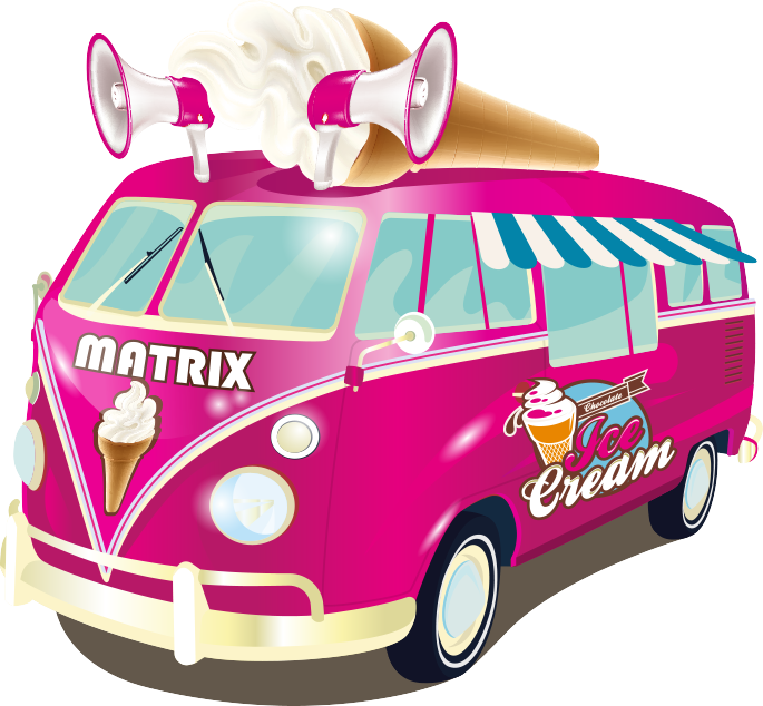 Mr Whippy Melbourne Matrix Ice Cream Van - Ice Cream Van Clipart (685x634)