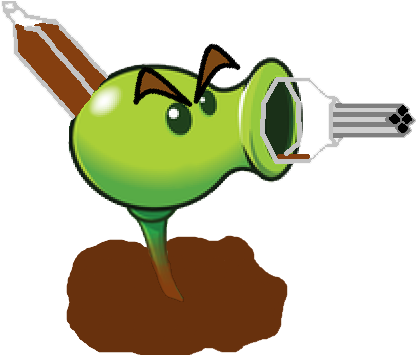 Oddly, Not So Sweetat Least To Zombies - Plants Vs Zombies Peashooter (431x354)