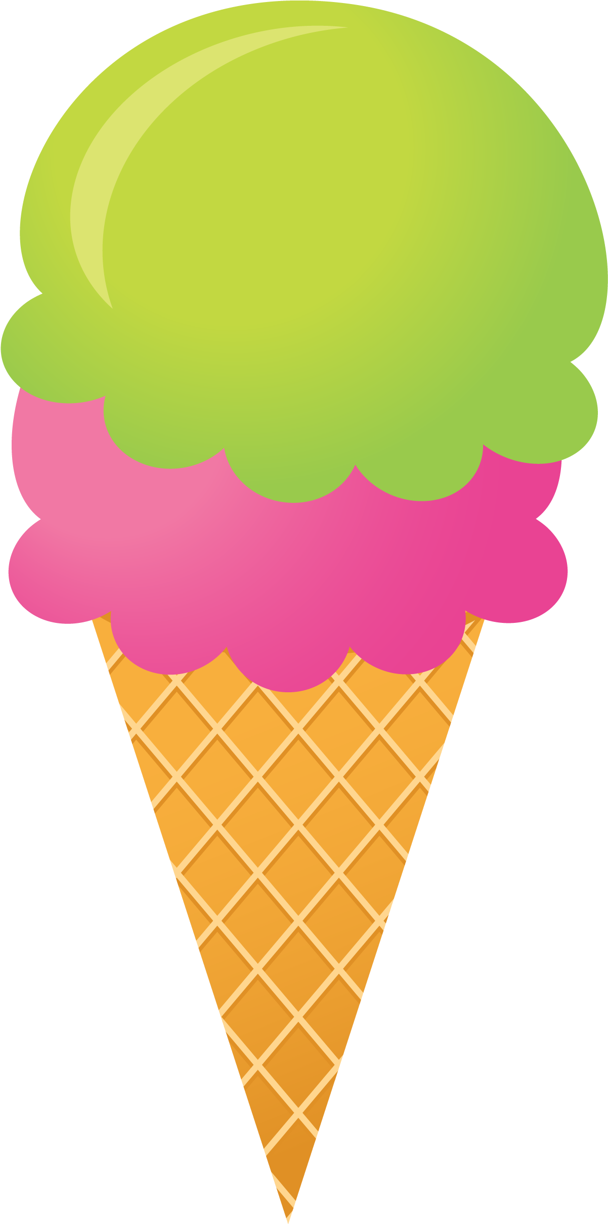 Cursive - Ice Cream Cone Clip Art (1374x2416)