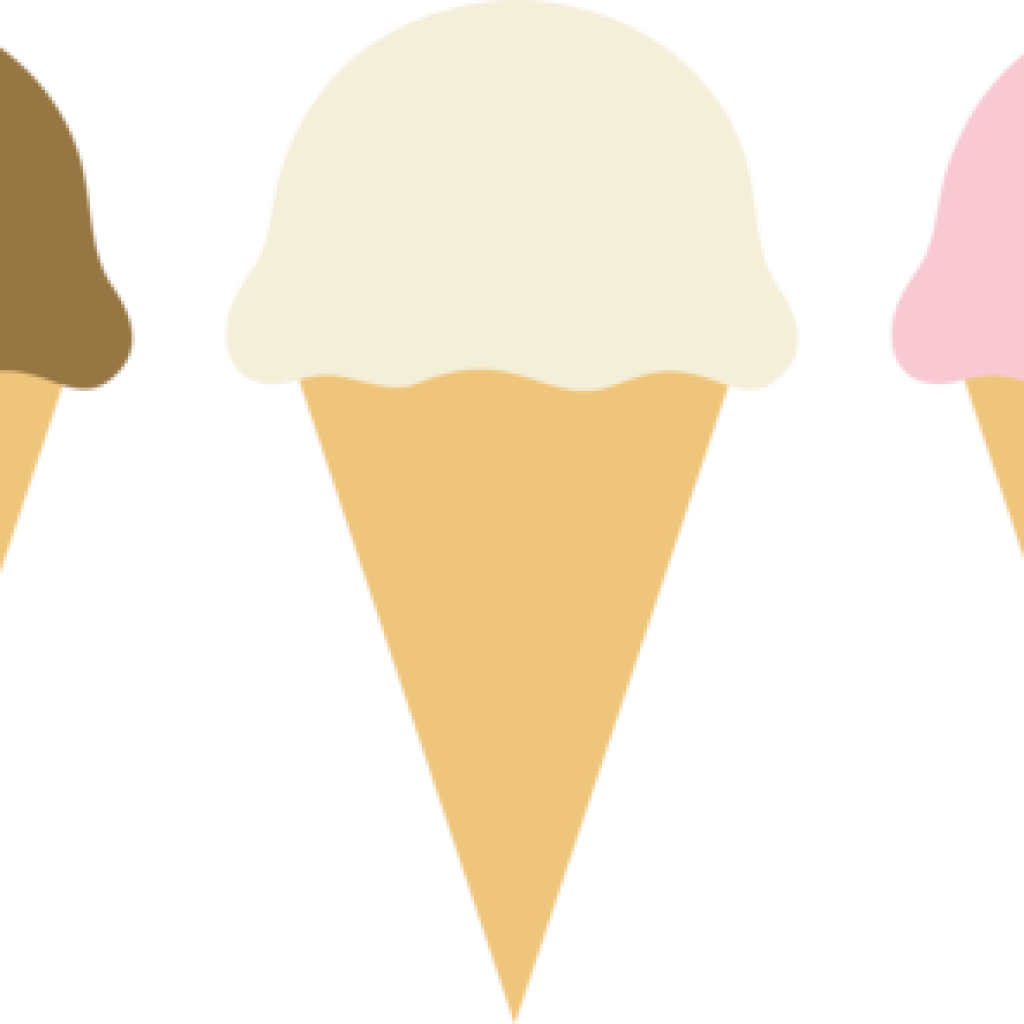 Ice Cream Clip Art Free Three Ice Cream Cones Free - Clip Art (1024x1024)