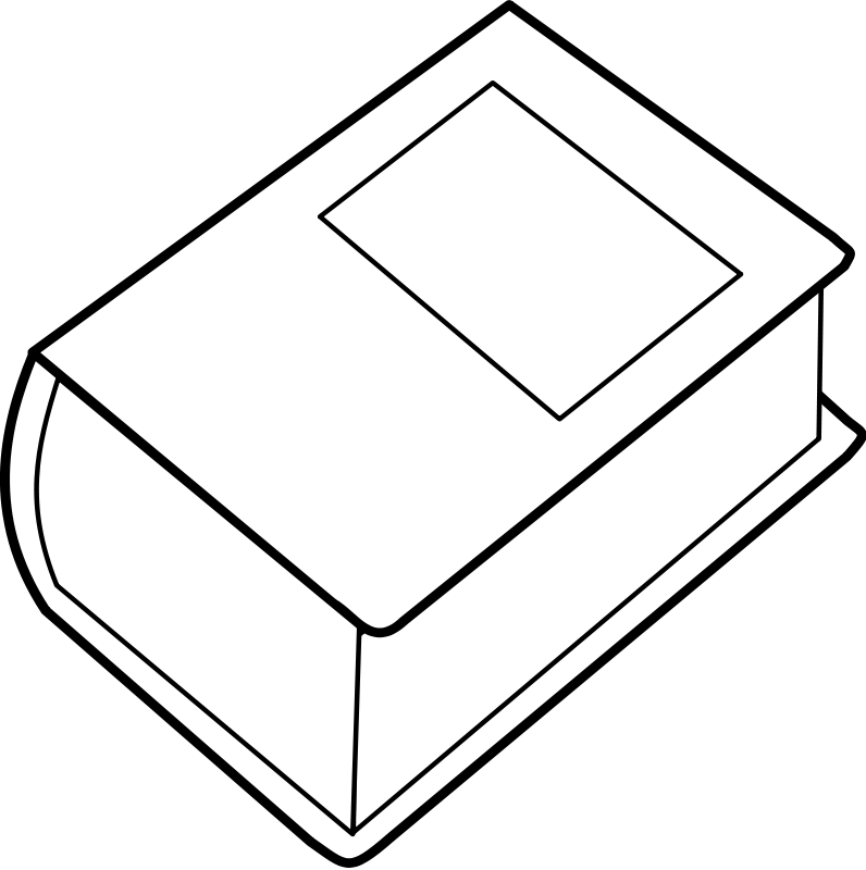 Ndb Clip Art Download - Dictionary Black And White (796x800)