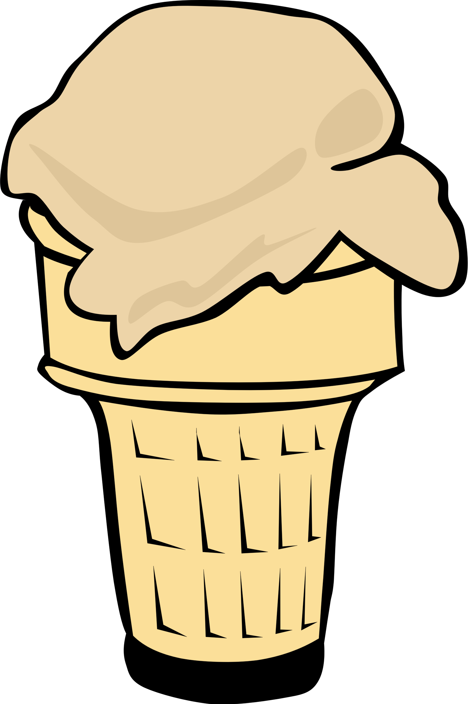 Big Image - Ice Cream Cone Clip Art 1 Scoop (1594x2400)