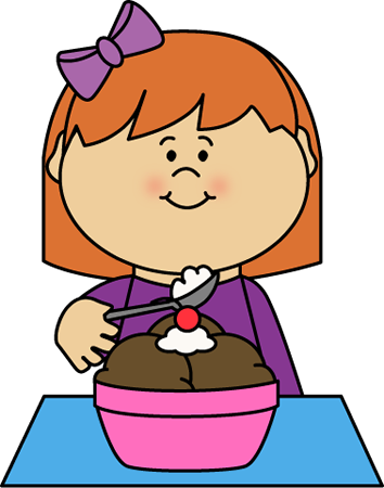 Clipart Of A Girl Eating Ice Cream Clip Art Images - Eating Ice Cream Clipart (354x450)