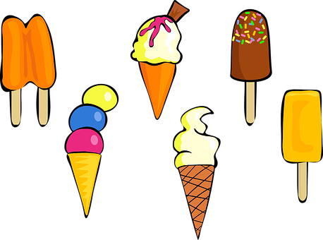 Eat Food Ice Cream Sugar Sweet Treats Food - 5 Ice Cream Cartoon (458x340)