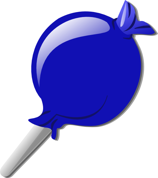 Blue Lolly Clip Art At Clker - Blue Candy Clipart (528x595)