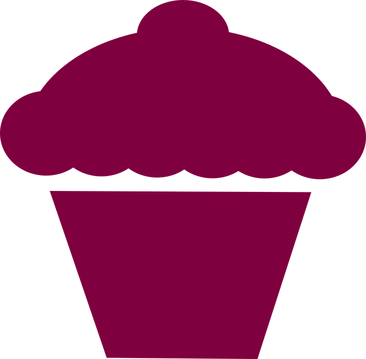 Cupcake Outline Clipart Free Clip Art Images - Icon Food Pink Png (735x720)