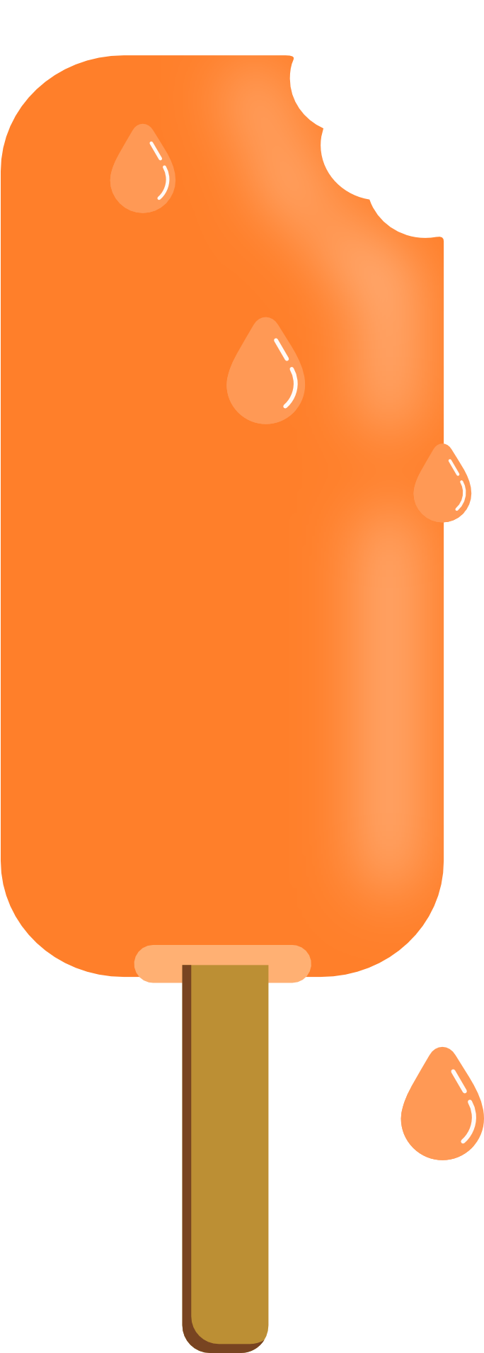 Free Vector Graphic - Orange Ice Cream Stick (960x1920)