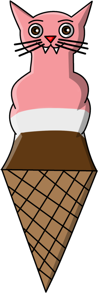 Ice Cream Kitty Anyone - Ice Cream Cone (1024x1077)