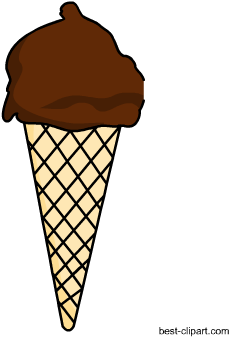 Chocolate Ice Cream Free Clip Art - Ice Cream (350x350)