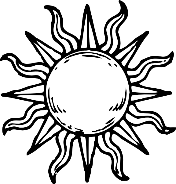 Sun Drawing - Drawings Of A Sun (576x600)